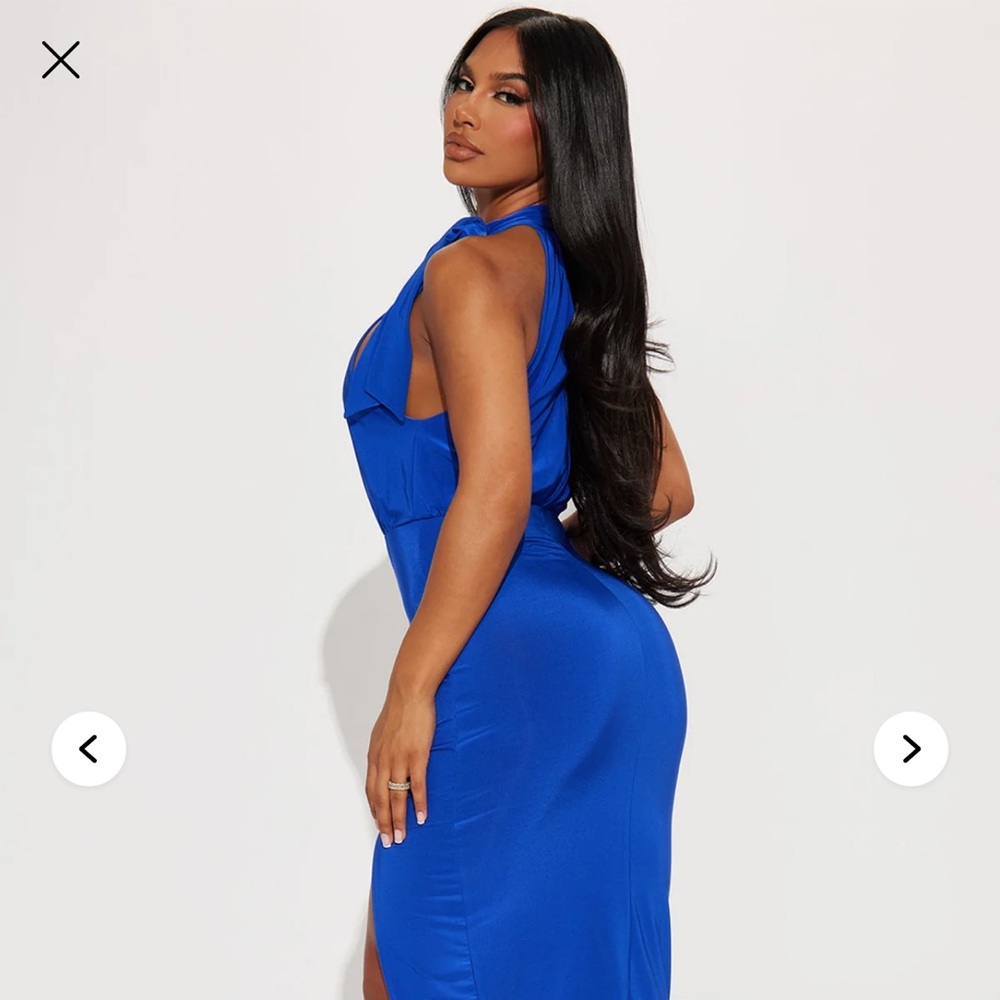 Sophisticated Nixie Midi Dress - Royal Blue - Picture 4 of 14
